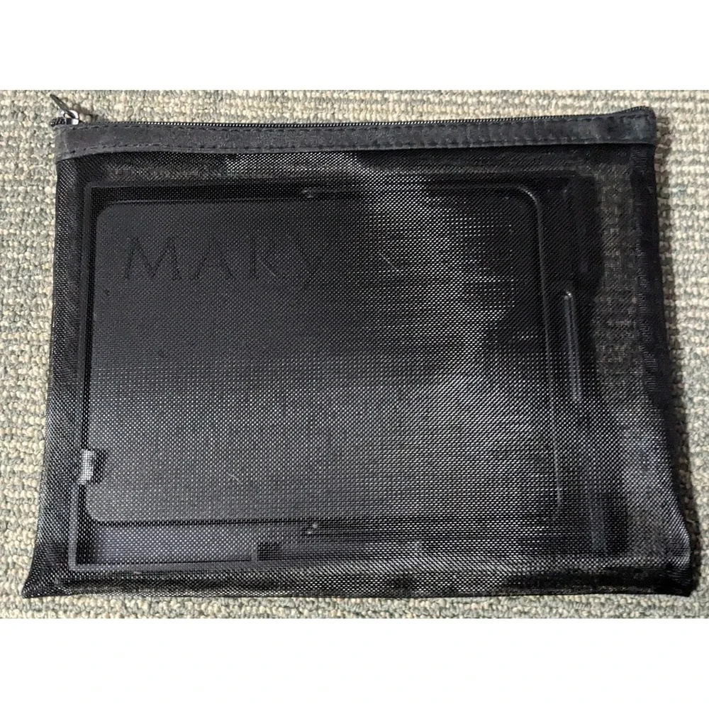 Mary Kay Black Folding Make-Up Travel Mirror with‎ Mesh Bag Approx 5